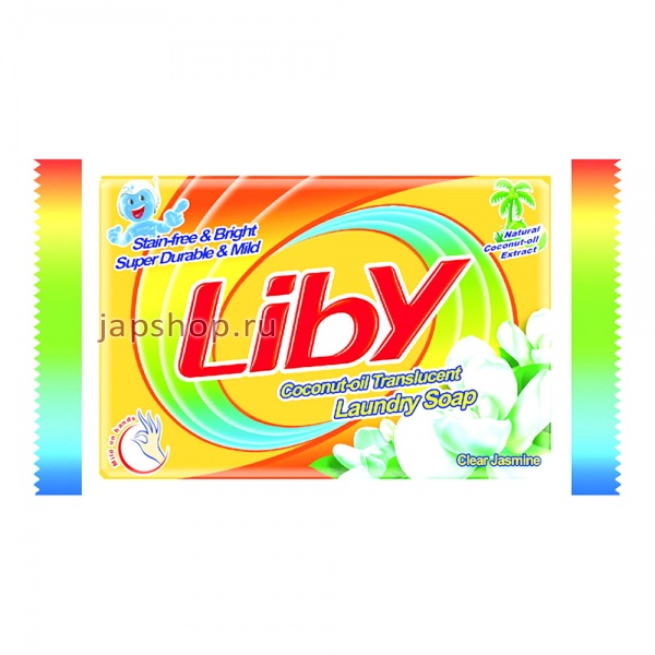 Мыло Liby для стирки белое с кокосовым маслом, 246 гр