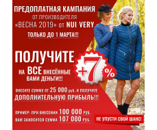 Верхняя одежда от производителя Nui Very-откат для СП от 45%